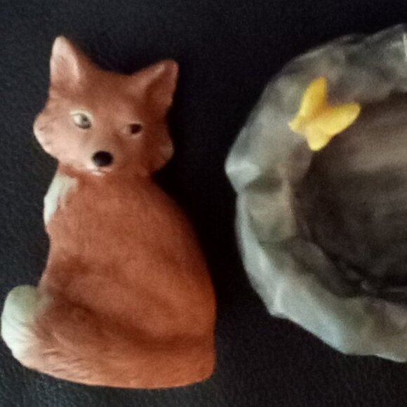 Franklin Mint 1984 Woodland Surprises Fox Handpainted Porcelain Figuire - Picture 4 of 16